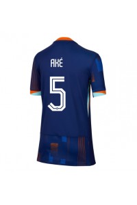 Nederland Nathan Ake #5 Voetbaltruitje Uit tenue Dames EK 2024 Korte Mouw